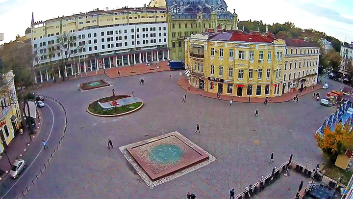 Онлайн веб-камера на Греческой площади в Одессе